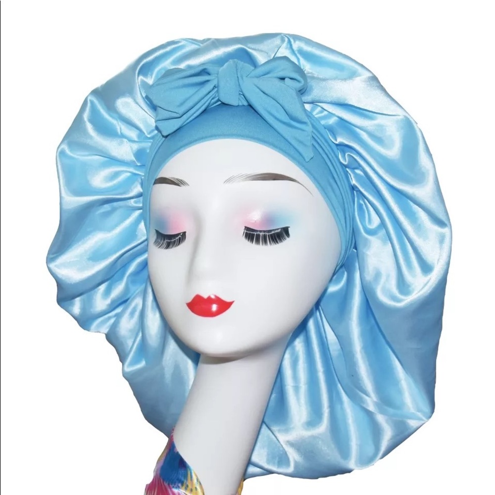 SATIN LARGE HAIR BONNET 💙